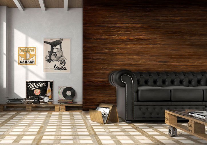 Декоративная штукатурка с имитацией среза дерева