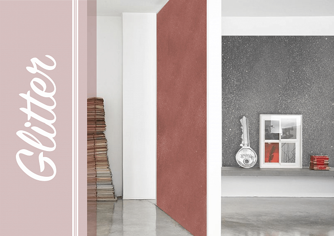 Нанесение декоративной штукатурки Umana Glitter